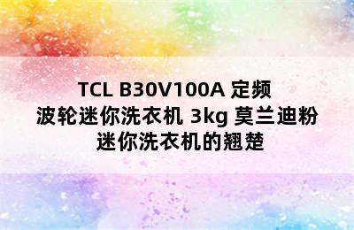 TCL B30V100A 定频 波轮迷你洗衣机 3kg 莫兰迪粉 迷你洗衣机的翘楚